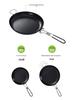 Portable Non-Stick Iron Frying Pan for Outdoor Camping and BBQ