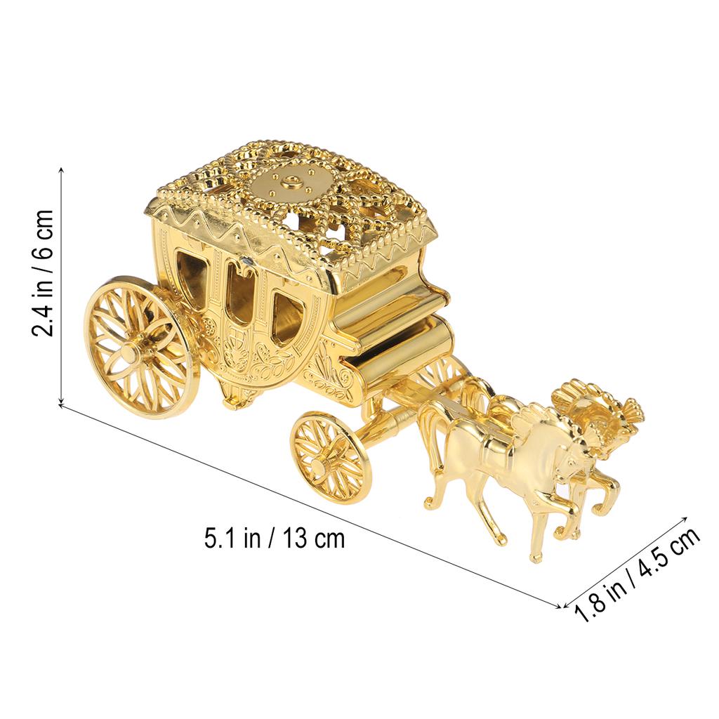 Wedding Carriage Candy Boxes Gold Plastic Favor Gift Containers for Bridal Shower Party Favors Sweets Treats Holder
