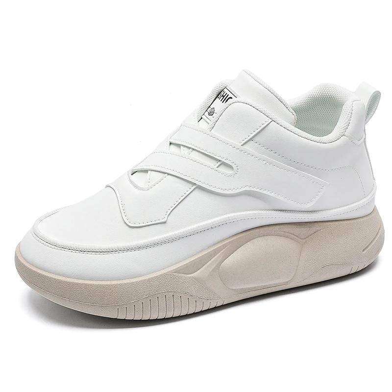 PU Leather Tied Women Sneakers Size 36 Oxford Heels 33 Shoes White Sneakers Platform Sport High End Pas Cher Tenisky