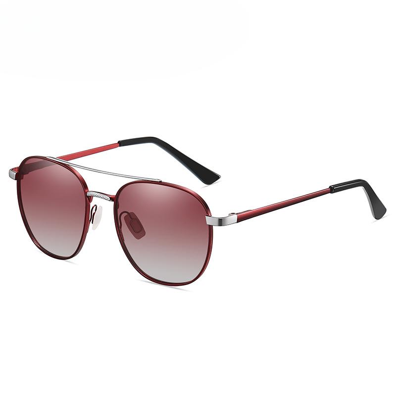 Gradually Abnormal Sunglasses Ladies Colorful Two-color Sunglasses Fashion Metal Sunglasses Sunshade