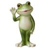 Outdoor Garden Frog Statue Sitting Pose Decorative Lawn Sculpture Resin Material Durable Weather Resistant for Patio Yard Decoration