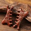 Vintage Chinese Sandalwood Massage Comb Wooden Guasha Point Comb Retro Makeup Mirror Scalp Care