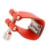 Saxophone Mouthpiece Ligature Red Leather Strap Sax Mouthpiece Ligature Fastener with Adjustment Screw