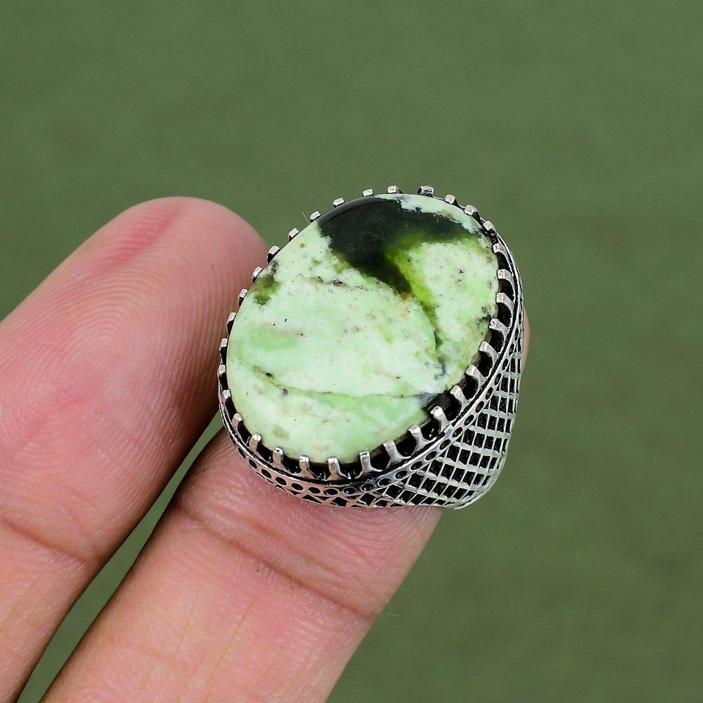 Australian Chrome Chalcedony Ring 925 Sterling Silver Rings Handmade Gemstone Jewelry Brand New Ring Engagement Gifts Available In Ring Size