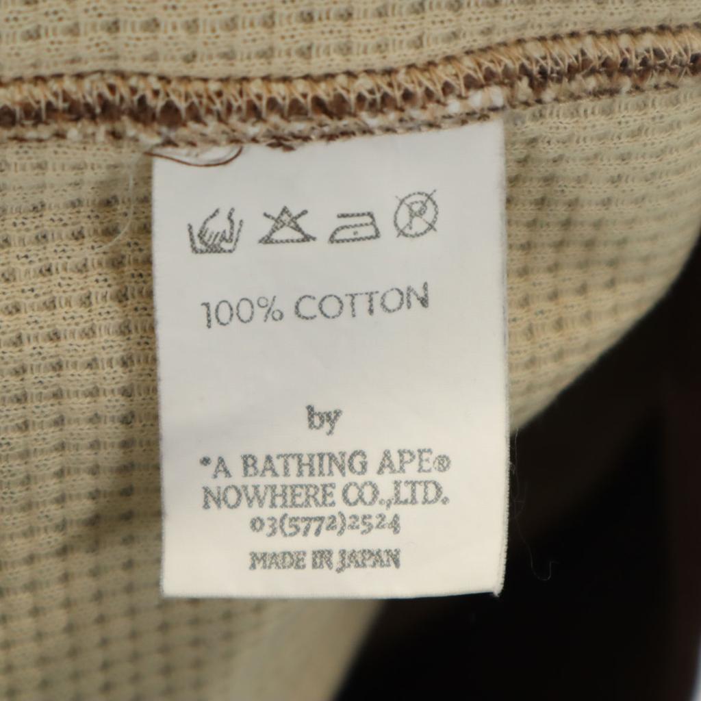 A BATHING APE made in Japan Long sleeve sweat trainer S Brown Women Used