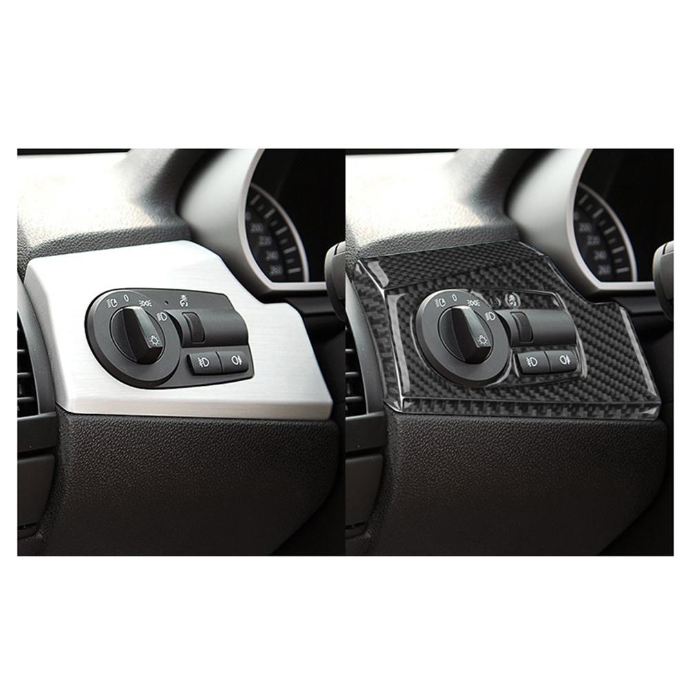 För BMW Z4 2003-2008 Kolfiber Interiör Strålkastaromkopplare Knappskydd Trim