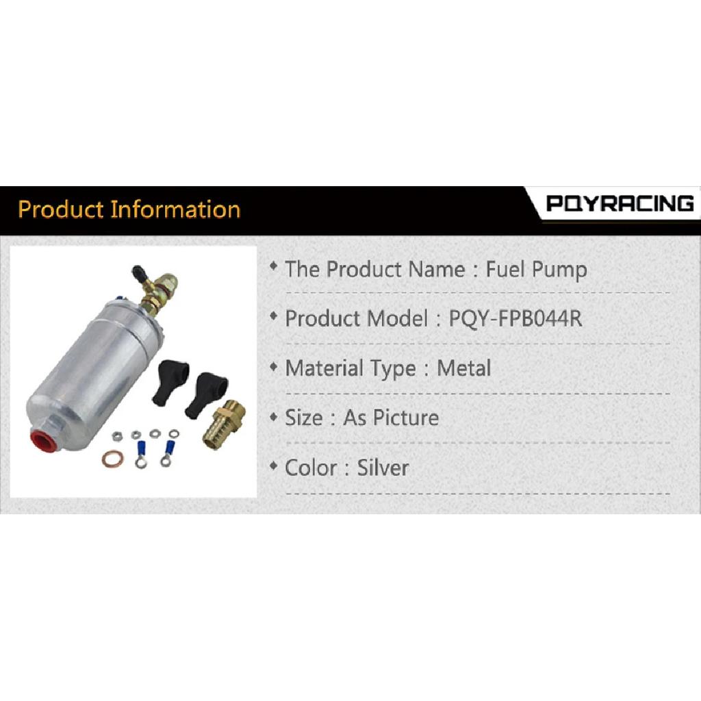 External Fuel Pump 0580 254 044  FUEL PUMP WITH BANJO FITTING KIT HOSE ADAPTOR UNION 8MM OUTLET TAIL PQY-FPB044R