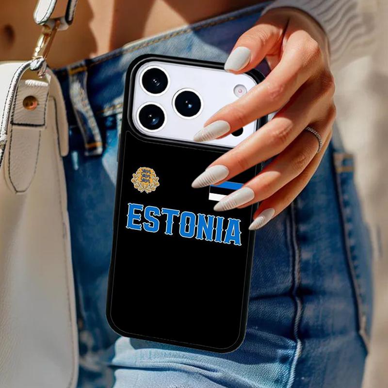 Estland Flagge Handyhülle Für iPhone 17 Air 14 15 13 12 Max Hülle Für Apple 14 15 16 16e 11 Pro Max Plus