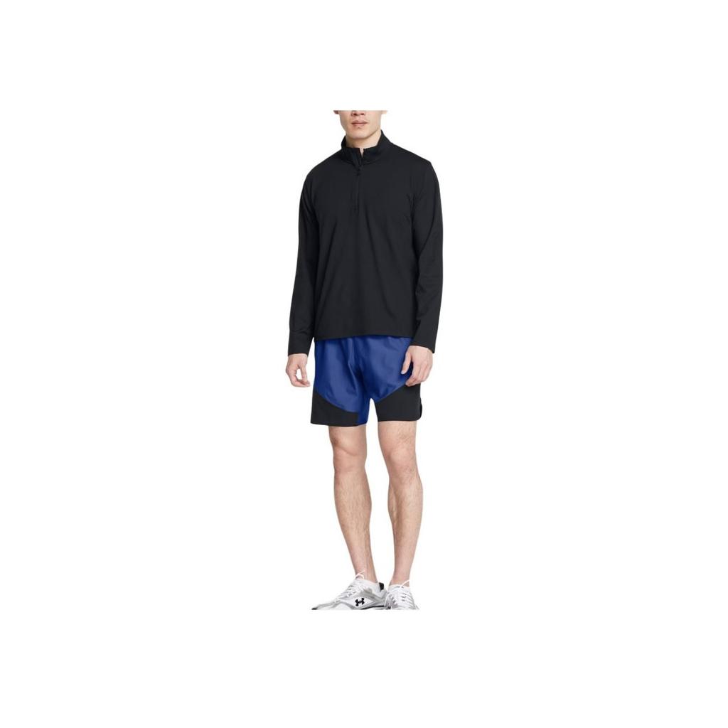 Under Armour Meridian Training Running Long Sleeve Breathable T-Shirt Men Tops Black 1387905-001