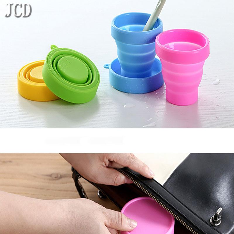 Folding Cup150ml Food Grade Silicone Water Cup With Retractable Cleaning And Storage For Outdoor Travel Portable Retractable Cup