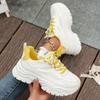 Fashion Dad Shoes Women's 2024 Spring and Autumn New Thick Bottom Mesh Casual Breathable Height Increasing Sports Shoes