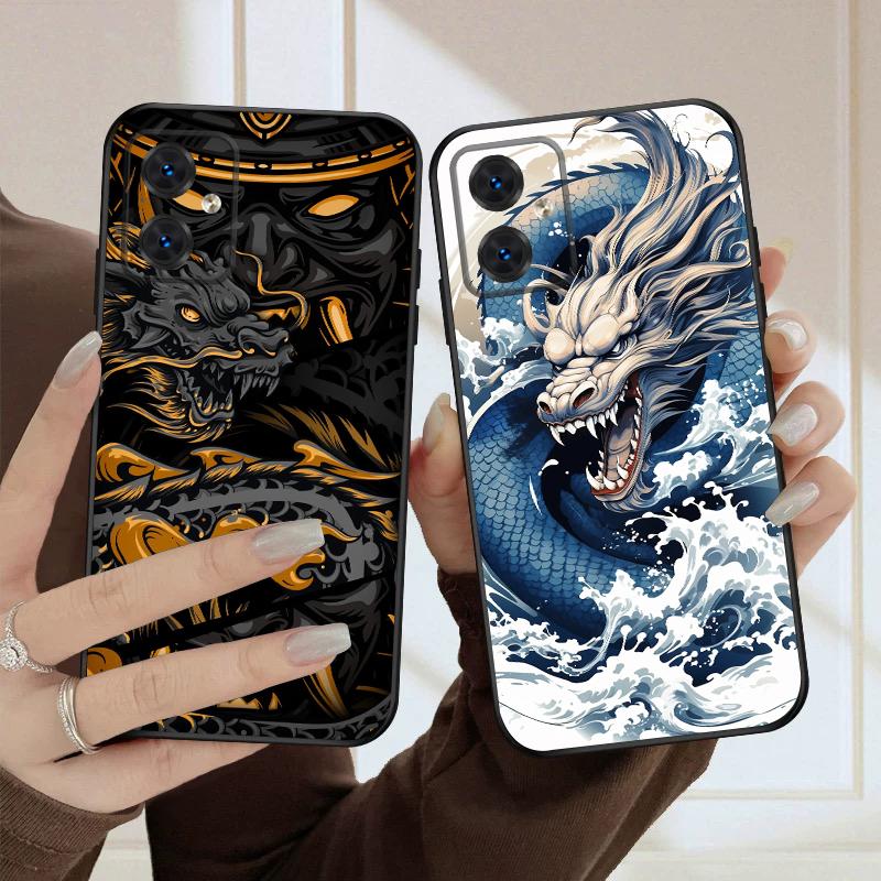 Sea White Dragon For Motorola Moto G 04 05 14 15 24 34 35 54 55 75 84 85 Edge 40 50 Fusion 60 Fusion silicone soft phone case