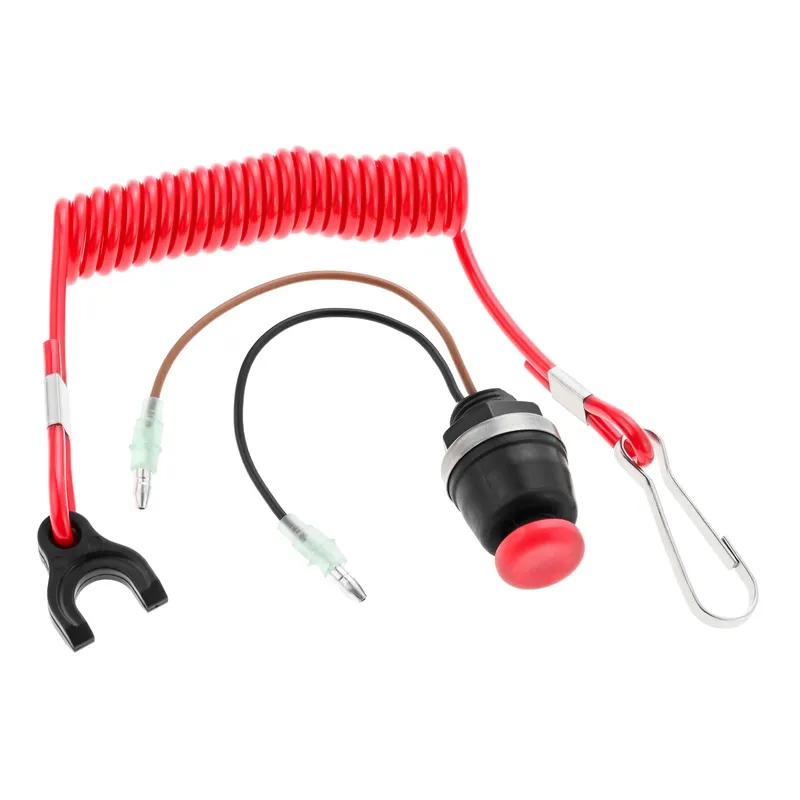 Boat Kill Switch Safety Toggle Switch Lanyard Tether Kit for Marine Tohatsu Outboard Engine Motor Urgent Stop Switch Kill Switch