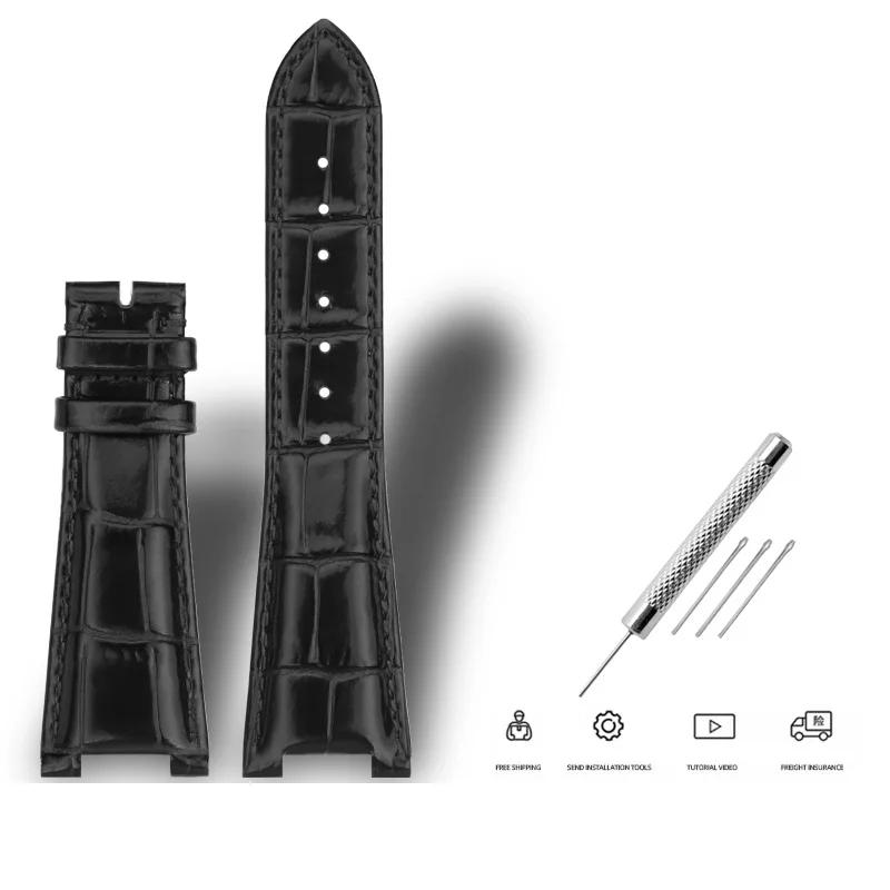 

Классический ремешок для мужских часов Patek Philippe Nautilus 5711 5712G Series из воловьей кожи, ремешок с вогнутым ртом, 25*13 мм 25mm-13mm