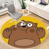 1pc We Bare Bears Friends Office Round Area Rug, Under Office Chairs Bedroom Living Room Home Decor, Room Deco, Available In Various Sizes141