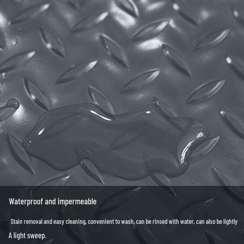 Grey Oxford Herringbone PVC Anti-slip Warehouse Mat