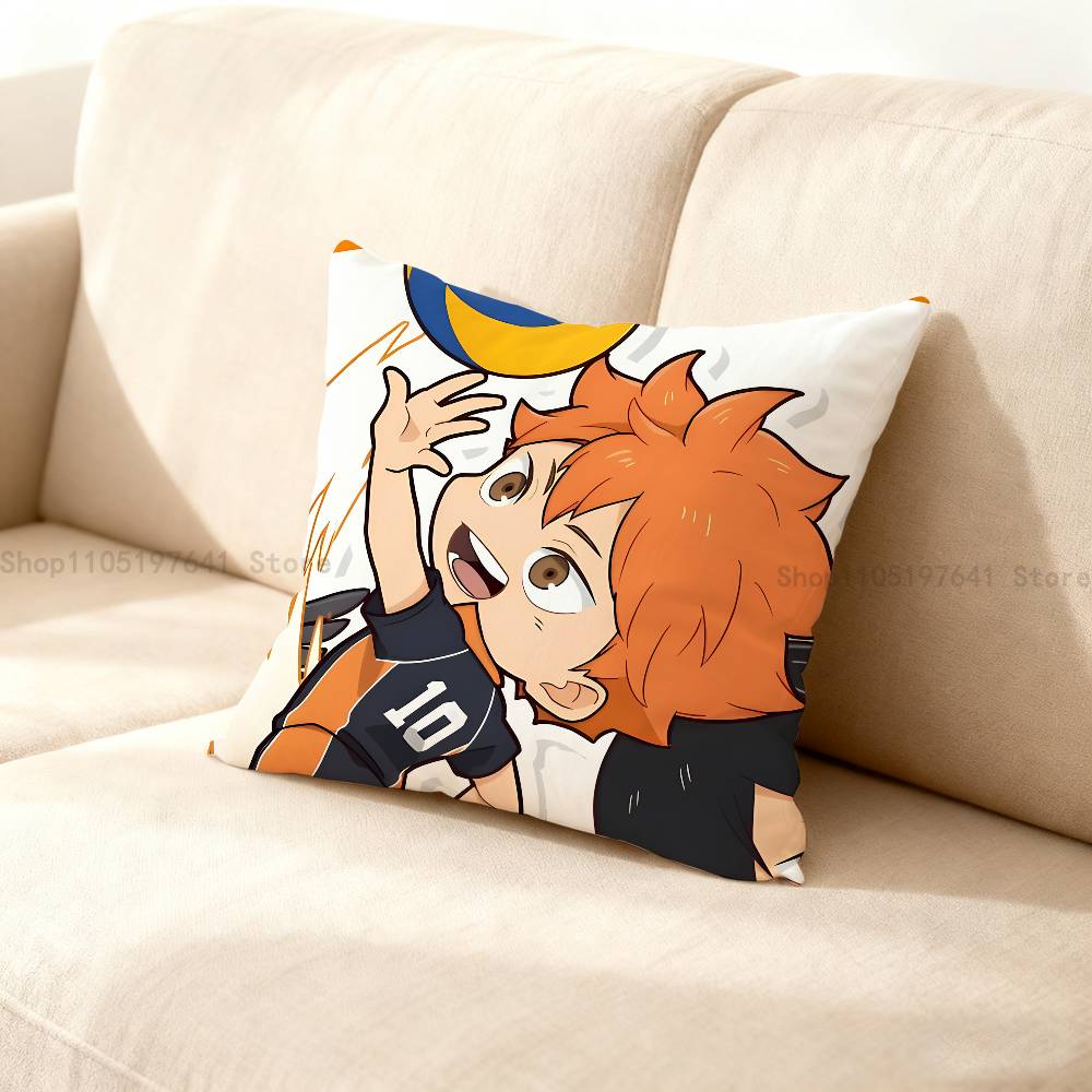 Klassische Anime H-Haikyuu Kissenbezug süße Cartoon Anime Peripherieartikel Schlafzimmer Sofa Dekorative Kissenhülle Weiche Kissenhülle