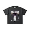 260 GSM Double Yarn 32 Count 100% Cotton Jujutsu Kaisen V48 Toji Print Unisex Heavy Cotton T Shirt
