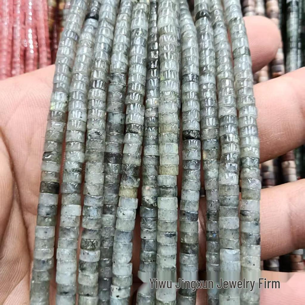 2x4mm Natural Agate Stone Separator Beads for DIY Jewelry Making - Loose Semi-Finished Accessories In Stock