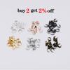 50-100pcs/lotPendant Clips Pinch Bail Clasps Buckle Charm Necklace Hook Connector For DIY Jewelry Making Cameo Tray Finding