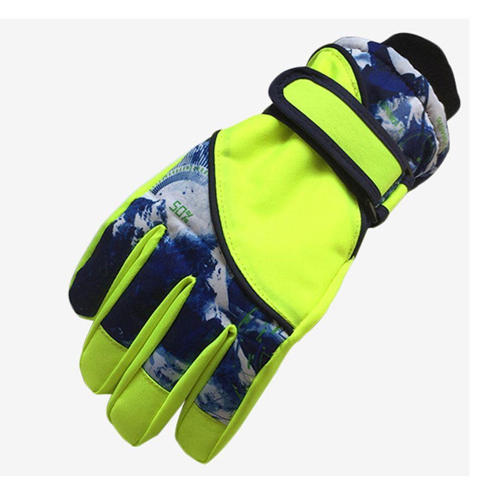 

Children Full Finger Cartoon Windproof Ski Mittens Skiing Gloves Skiing Accessories Snowboarding фарби люмінесцентні зелений колір