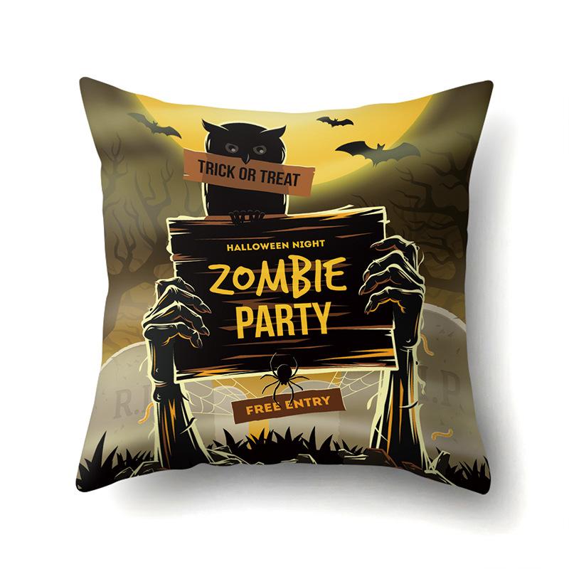 Halloween Pillowcase Car Waist Pillow Pumpkin Sofa Cushion Cover Office Home Living Room Pillowcase