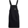 Neo Solid Color Large Pocket Overall Dress Women Dress Black HS6833