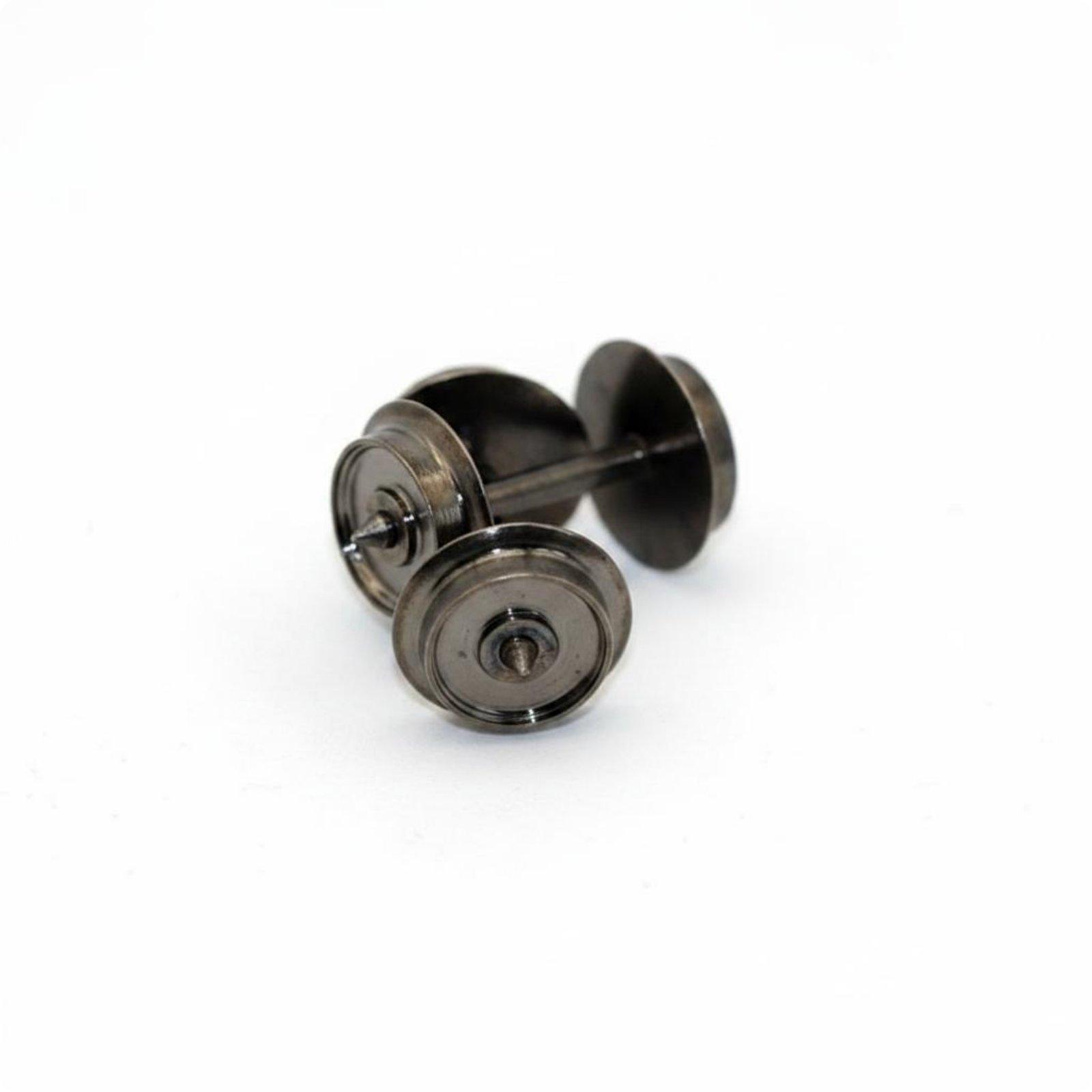 2 Pieces HO Scale Wheel Set Wear Resistant 1:87 Train Wheel HO Scale Metal Wheels Good Rotation 1:87 Train Wheels Conductive L-81727 Ac