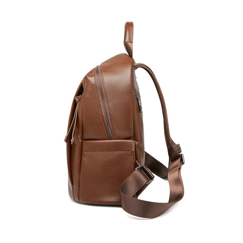 New Full Leather Genuine Leather Women's Luxury Brand Fashion Large Travel Designer Need Backpack