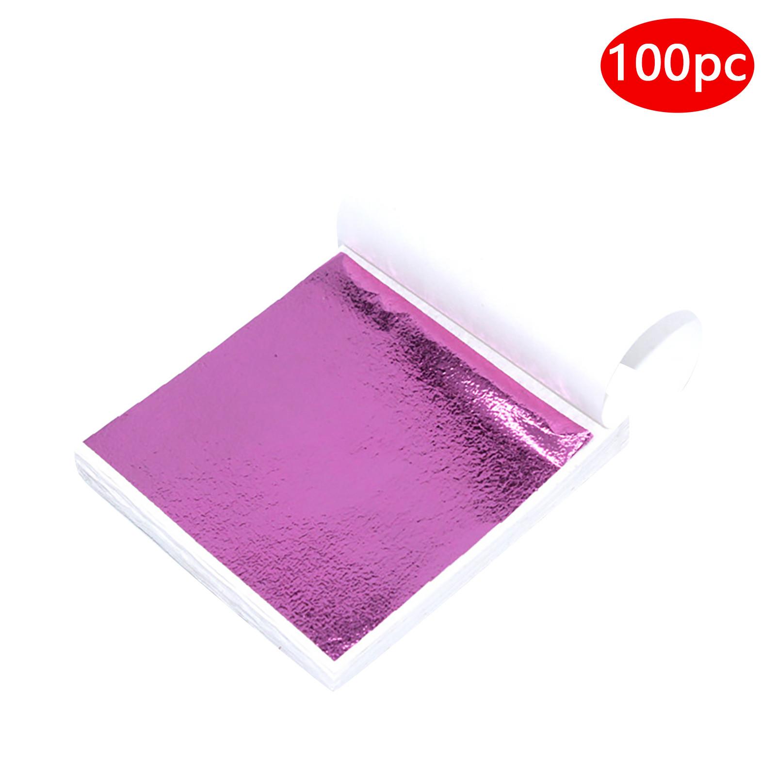 

100 листов имитация золотой фольги, бумага с листьями, позолота, сделай сам, художественная крафт-бумага, украшения для дня рождения, свадьбы, торта, десерта D разноцветный