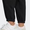 adidas Neo Solid Color Logo Print Fleece-Lined Cuffed Harem Sweatpants Women Bottoms Black HZ2409