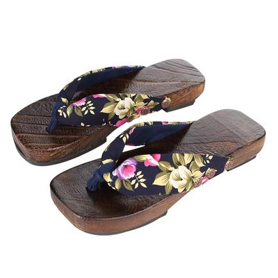 ITODA Geta Idealne do Yukaty i Gorących Źródeł Plus Łatwe do Chodzenia Letnie Fajerwerki Lato i Noszenie Damskie Kapcie, Sandałki dla Dziewcząt, Kimono, Geta, Rozmiar,