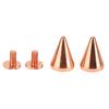 100 Sets Punk Cone Spikes Studs Electroplating Rose Gold Punk Cone Spiked Screw Rivets DIY Punk