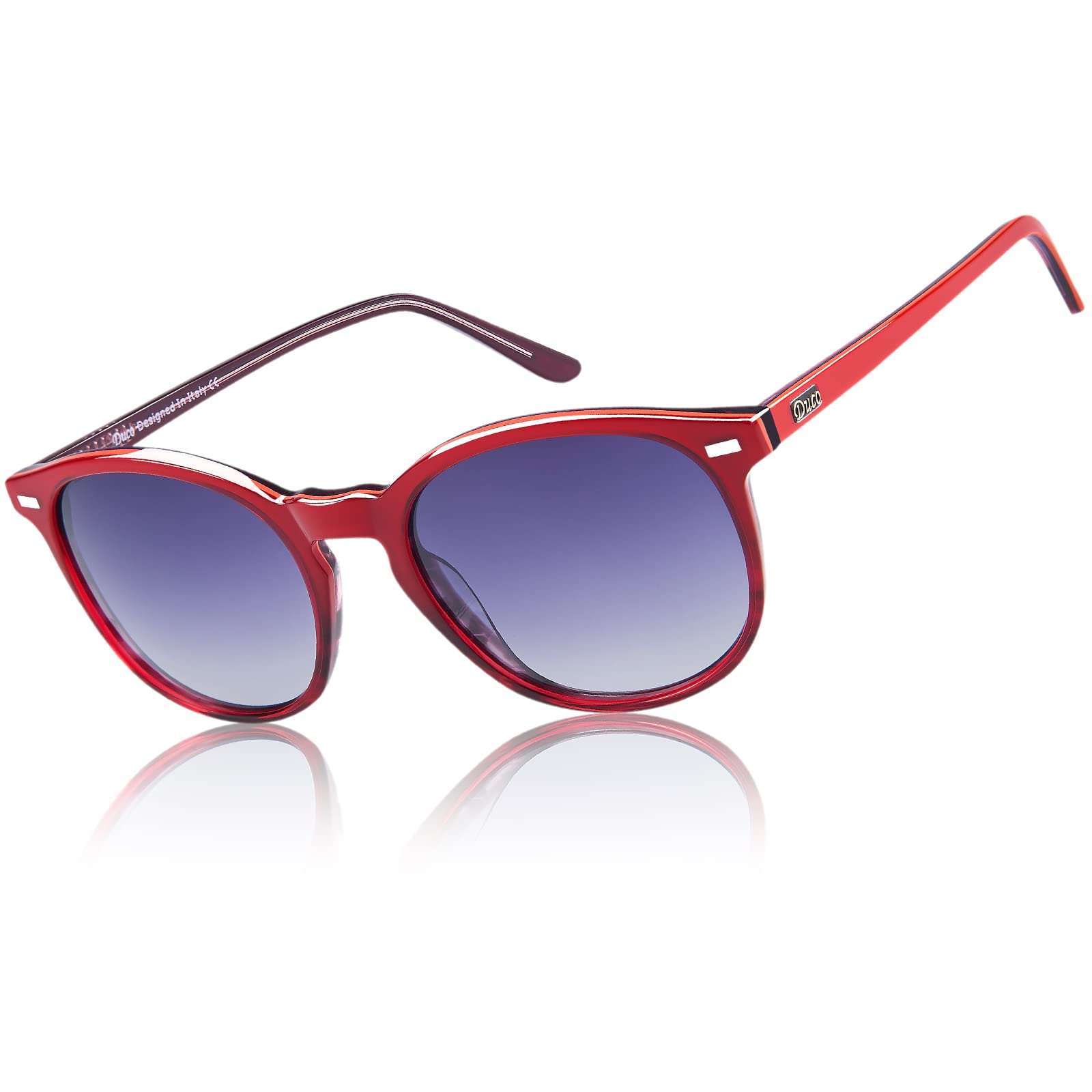 

Sunglasses UV Protection Round Sunglasses Red UV400 Polarized Lens Fashion Design Sunglasses Women UV Protection 1230 [DUCO] Women s червоний