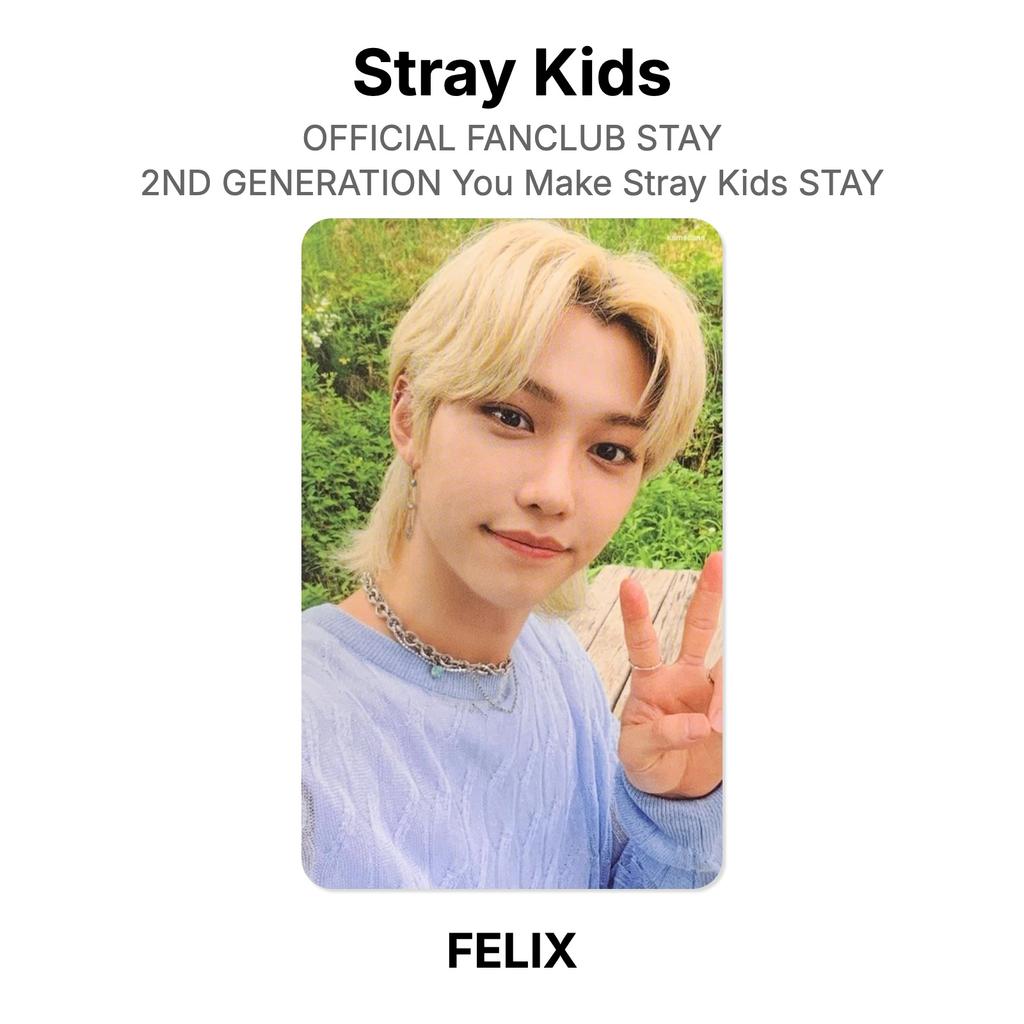 Stray Kids OFFICIAL FANCLUB STAY 2ND GENERATION You Make Stray Kids STAY Official Photocard