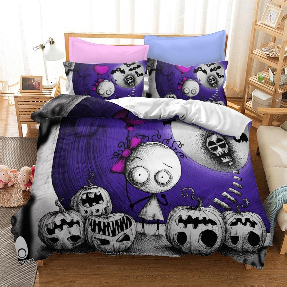 Halloween Series Bedding Three-Piece Home Textile Kit