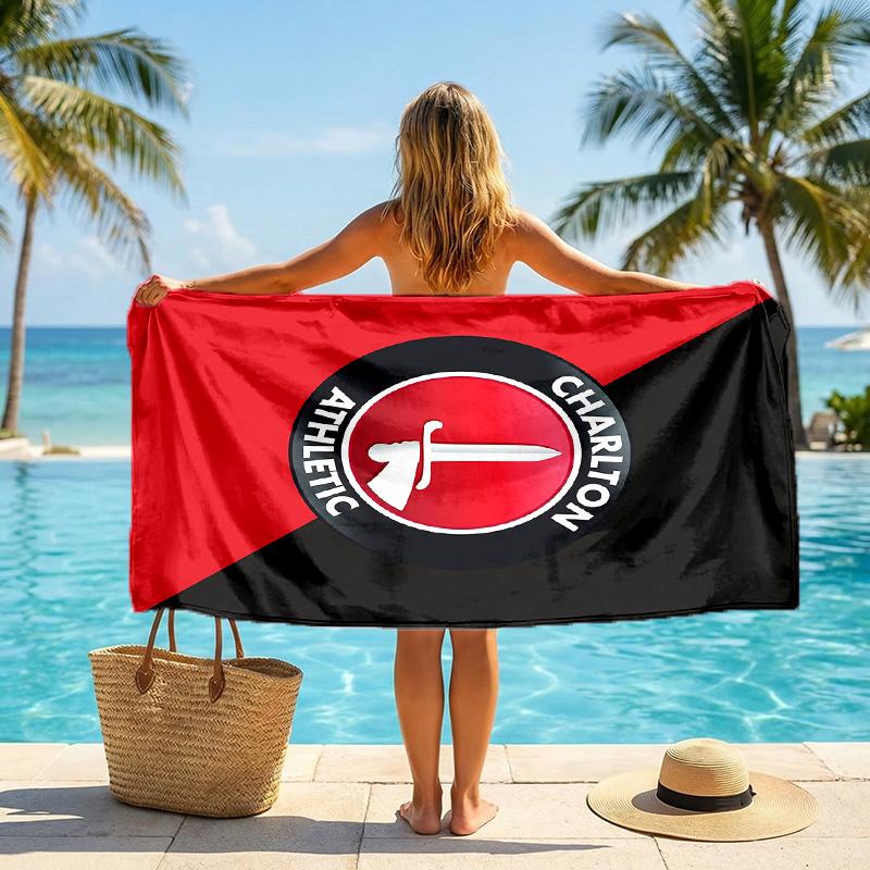 Telo da Spiaggia Asciugatura Rapida Charlton Athletic FC Stampa Microfibra Assorbente Portatile da Viaggio per Nuoto