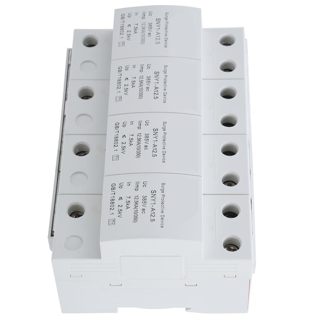 4P Surge Protector Arrester AntiThunder Protection Circuit Breaker Household 385VAC(12.5KA )
