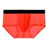 Underpants Summer Thin Briefs Men L-3XL Large Size with Crotch Cloth Ice Silk Boxers Panties Breathable Quick Dry