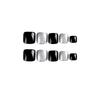 Black & Silver Glitter Press-On Toenails Stickers Set: Stylish Wearable Nail Art