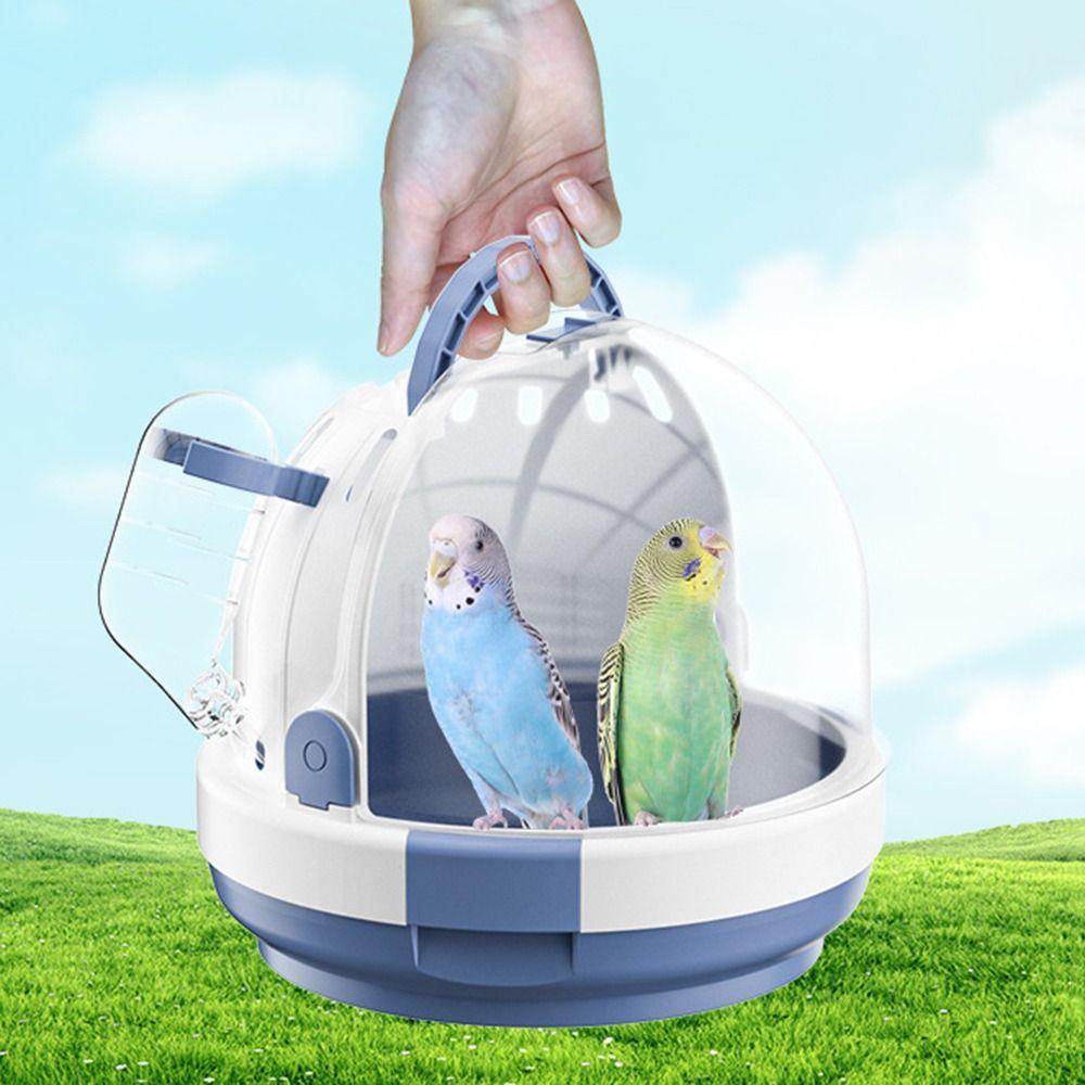 Safe Door Lock Small Pet Box Easy To Carry Hamster Carrier Transparent Parrots Carry Cage  Travel