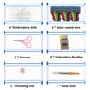 Handmade Embroidery Starter Kit DIY Embroidery Stitch Practice Kit Beginner Hand Stitch Embroidery Skill Techniques Stitch Learn