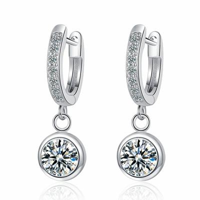 Ohrringe, Zirkon-Ohrstecker, Bubble-Temperament, Elegante Persönlichkeit, Kreativ, Geometrischer Trend, Voller Diamanten-Ohrbügel, Grenzüberschreitend