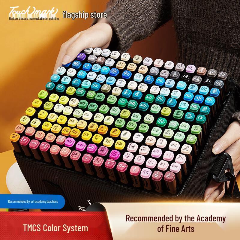 Touch mark 168-Color Dual-Tip Oily Marker Set