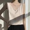 Hodvábna saténová potlačená camisole s výstrihom do V