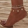 3-Piece Coin Tassel Anklet Set - Cross-border Foot Jewelry