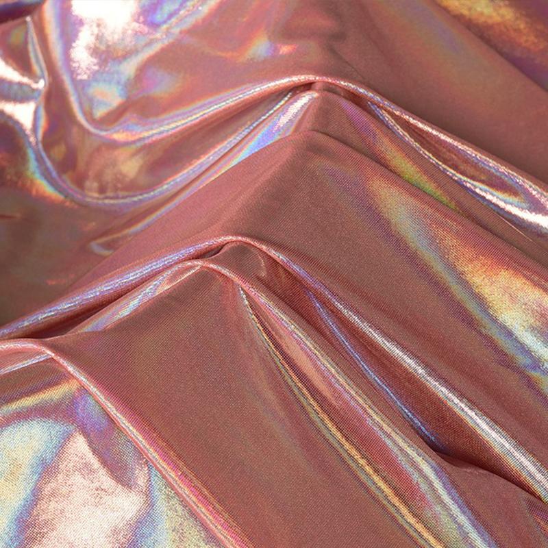 Glitter Laser Fabric Soft Shiny Liquid Iridescent Holographic Cloth DIY Sewing Stage Costume Wedding Party Background