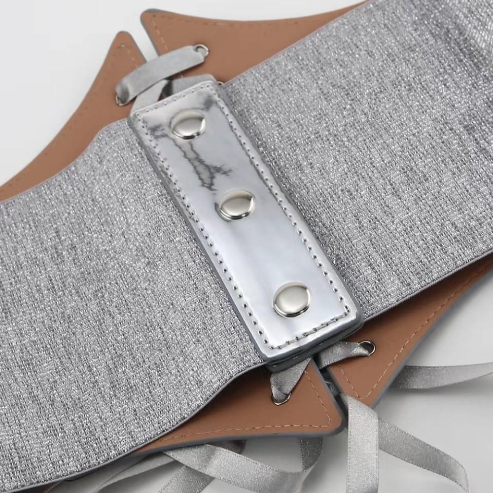 PU Leather Wide Belt Retro Waist Strap Versatile Waist Belt for Women