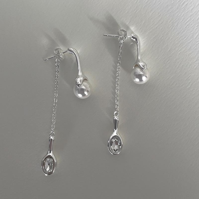 ZAKOL New Elegant Geometric Heart Crystal Long Drop Earrings For Women Cute Delicate Zircon Party Pendientes Zircon