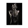 Black Gold Woman Canvas Painting African Women Poster and Prints Scandinavian Wall Art Picture for Home Decor Living Room Mural
